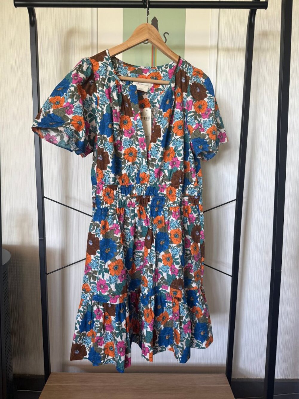 Anthropologie Somerset Mini Dress Smocked Waist - Picture 4 of 4
